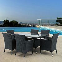 плетеная обеденная группа на 6 персон diko в Магнитогорске