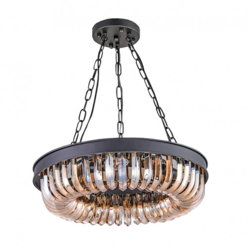 люстра terra black amber d50 черная, стекло янтарного цвета в Магнитогорске