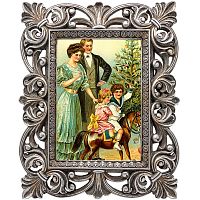 репродукция старинной рождественской гравюры на лошадке в Магнитогорске