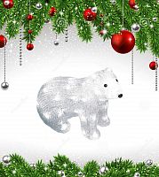 фигурка светодиодная «белый медведь-4» 25x31см (11037) uld-m3125-040/sta в Магнитогорске