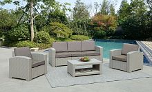 комплект мебели с диваном afm светло-серый на 4 персоны в Магнитогорске