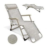 шезлонг прима-люкс бежевый в Магнитогорске