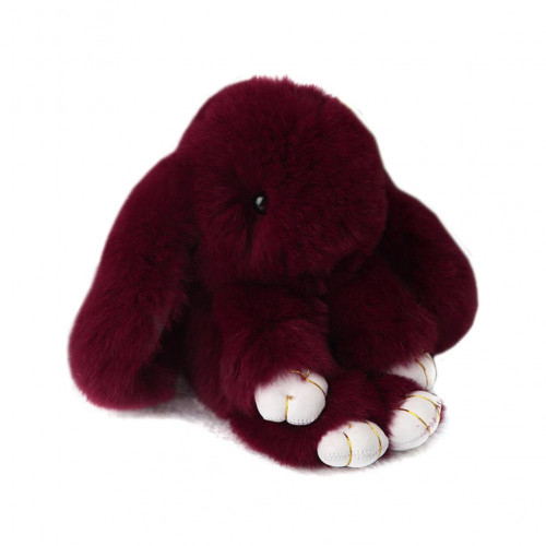 меховой зайка брелок бордовый в Магнитогорске