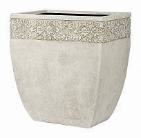вазон из искусственного камня с резным орнаментом малый дижон серый в Магнитогорске