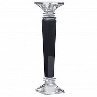 подсвечник хрустальный квадратный на черной ножке, 34 см в Магнитогорске