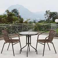 комплект плетеной мебели асоль-1 коричневый на 2 персоны в Магнитогорске