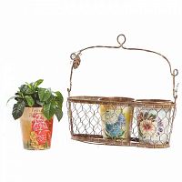 подвесная корзинка с декоративными горшками для цветов fleurette в Магнитогорске