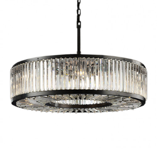 люстра welles round d70 черная, прозрачное стеко в Магнитогорске