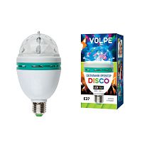 светодиодный светильник-проектор (09839) volpe disko uli-q301 03w/rgb/e27 white в Магнитогорске