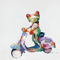 картина маслом лягушка и мопед в Магнитогорске