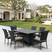 комплект плетеной мебели gopi черный на 6 персон в Магнитогорске