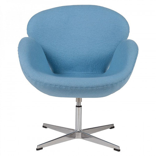 кресло swan chair шерсть голубое в Магнитогорске