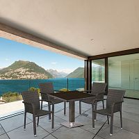 комплект плетеной мебели timol коричневый на 4 персоны в Магнитогорске