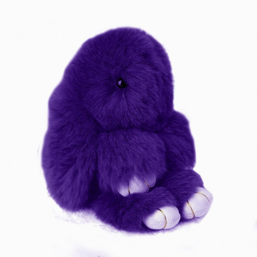 меховой зайка брелок тёмно-фиолетовый в Магнитогорске