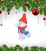 фигурка светодиодная «снеговик-2» 34x22см (11030) uld-m2234-040/sta в Магнитогорске