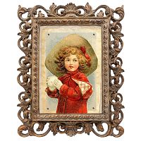 репродукция старинной рождественской гравюры девочка в красном в Магнитогорске