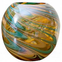 ваза стеклянная (цветная) 23*26 в Магнитогорске