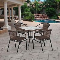 комплект мебели асоль-3 коричневый на 4 персоны в Магнитогорске