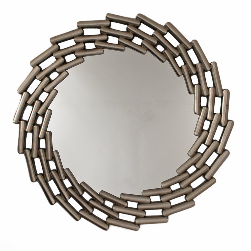 зеркало большое круглое в витой раме silver leaf в Магнитогорске