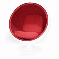 кресло ball chair бело-красное в Магнитогорске