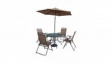 комплект мебели на 4 персоны garden1 коричневый в Магнитогорске