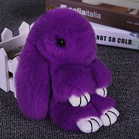 меховой зайка брелок фиолетовый в Магнитогорске