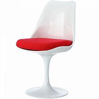 стул eero saarinen style tulip chair красная подушка в Магнитогорске