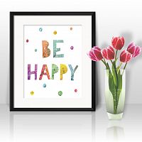 постер be happy а4 в Магнитогорске