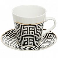 чайная пара 200мл черно-белая в Магнитогорске