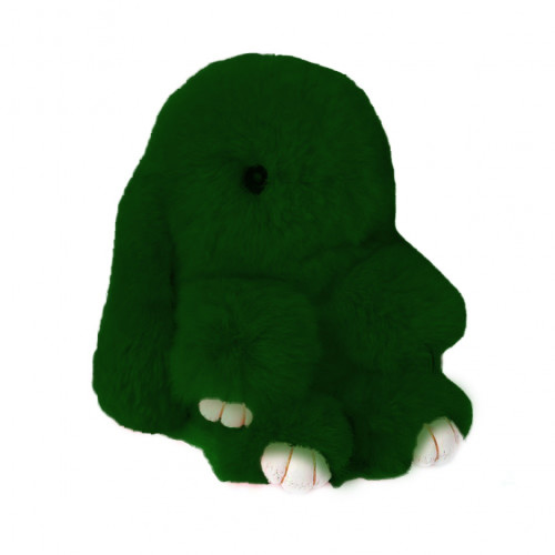 меховой зайка брелок тёмно-зелёный в Магнитогорске