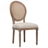 стул vintage french round cane back кремовый лён в Магнитогорске