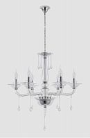 подвесная люстра crystal lux monica sp6 chrome/transparent в Магнитогорске