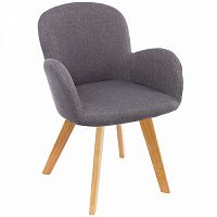 стул деревянный стул asia wooden legs / grey fabric в Магнитогорске