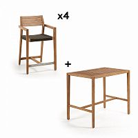 комплект мебели: стол и 4 стула pack 613 cybille от la forma (ex julia grup) в Магнитогорске