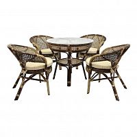 комплект обеденный java-2 на 2 персоны коричневый в Магнитогорске