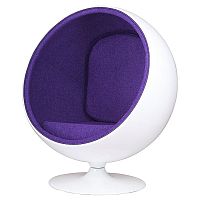 кресло eero ball chair бело-фиолетовое в Магнитогорске