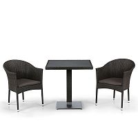 комплект мебели из искуственного ротанга boom коричневый на 2 персоны в Магнитогорске