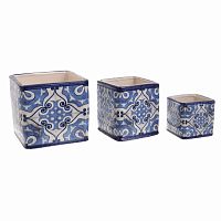 кашпо, набор 3 шт. синего цвета в Магнитогорске