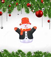 фигурка светодиодная «снеговик» 30x27 (09557) uld-m2730-024/sta в Магнитогорске