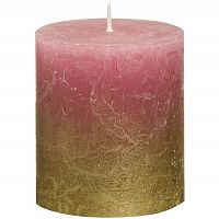 свеча большая красная с золотом rustic, 80х68 мм в Магнитогорске