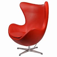 кресло arne jacobsen style egg chair красное в Магнитогорске