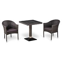 комплект мебели из искуственного ротанга viles коричневый на 2 персоны в Магнитогорске