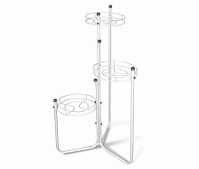 подставка для цветов kaskad 2 бело серая в Магнитогорске