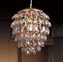 подвесной светильник crystal lux charme sp3+3 led gold/amber в Магнитогорске