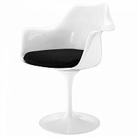 стул eero saarinen style tulip armchair черная подушка в Магнитогорске