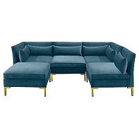 диван zara sectional угловой синий в Магнитогорске