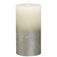 свеча большая кремовая с серебром rustic, 130х68 мм в Магнитогорске