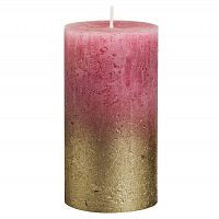 свеча большая красная с золотом rustic, 130х68 мм в Магнитогорске