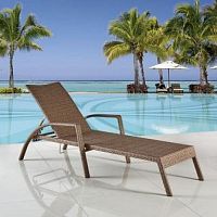 шезлонг-лежак из искуственного ротанга light brown в Магнитогорске