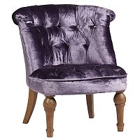 кресло sophie tufted slipper chair вельвет фиолетовое в Магнитогорске